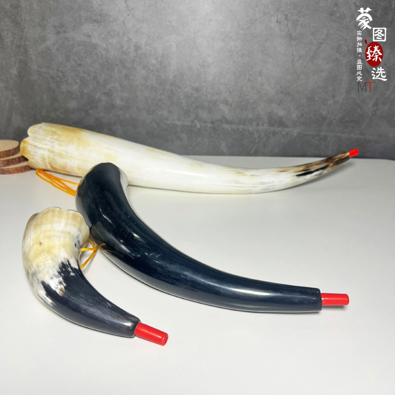天然牛角号角喇叭吹响乐器特大号蒙古族特色内蒙古工艺品舞台道具