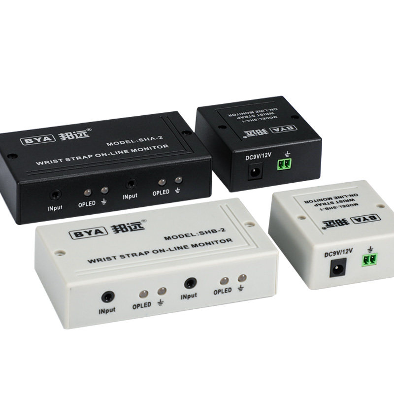 邦远双回路静电手环测试仪报警器单双工位流水线手腕带在线监测仪