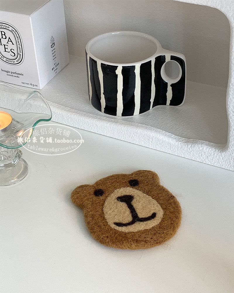 韩式ins羊毛毡杯垫小羊隔热垫可爱动物餐垫咖啡垫,ZIPPO/瑞士军刀/眼镜,酒具,淘宝优惠券,粉丝福利购,淘宝优惠卷