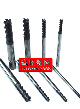 进口CNT55&deg;整体钨钢涂层加长合金铣刀4F-3 4 5 6 8 10 12*100