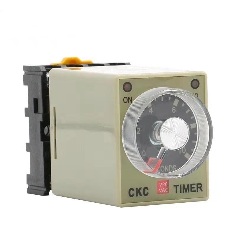 带底座优质AH3-3时间继电器 AH3-2时间继电器AC220V DC24V DC12V