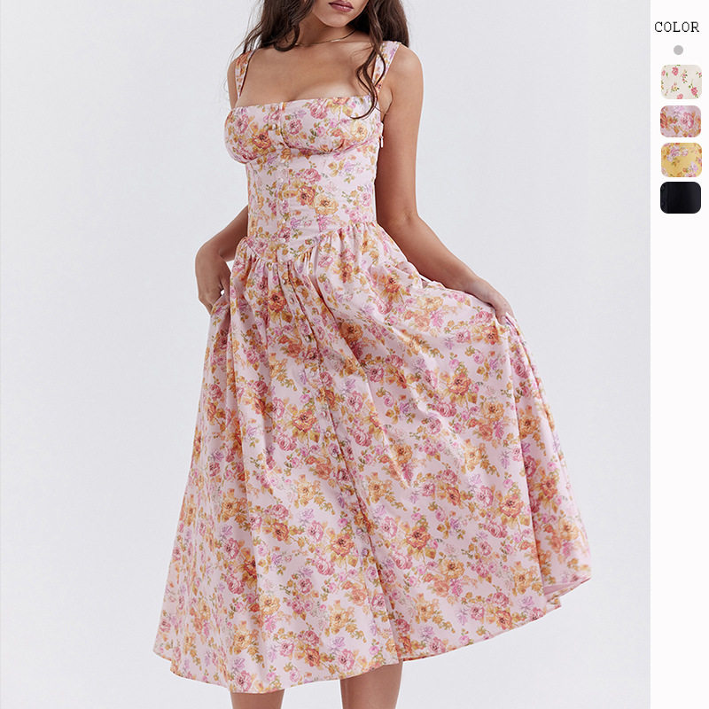 Single breasted open back slim fitting dress单排扣露背连衣裙