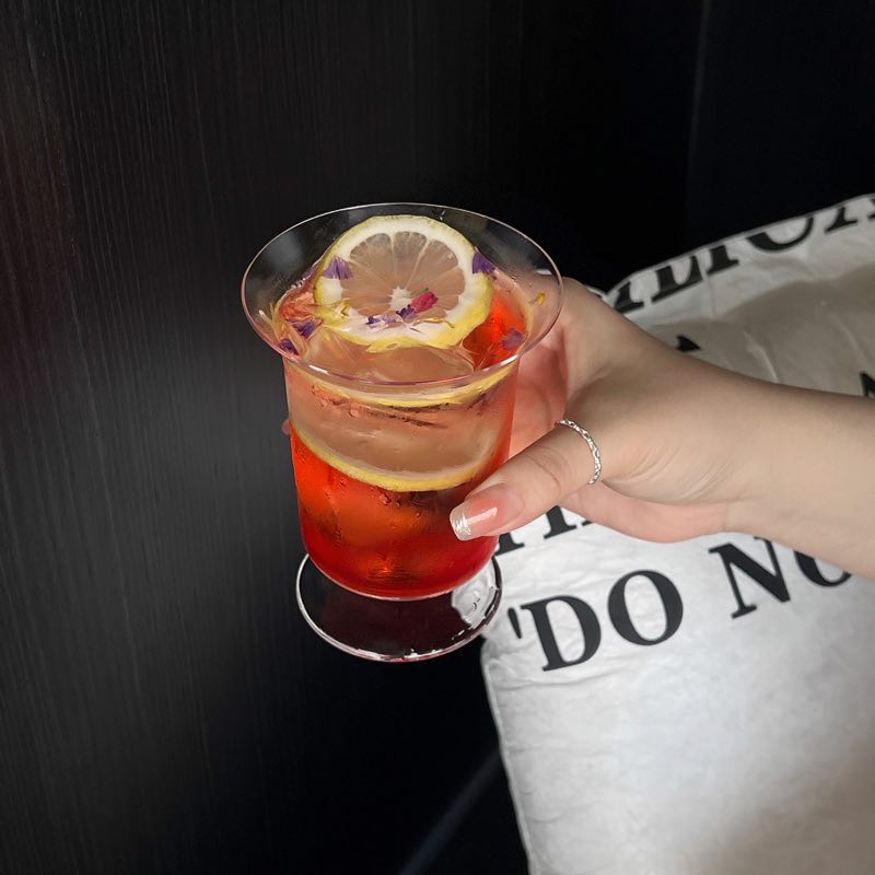 韩式小众玻璃杯果汁咖啡