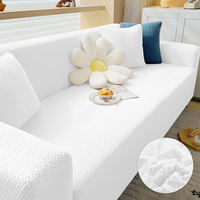 Thick Elastic Sofa Cover Slipcover Stretch Polar Fleece Arm thumbnail 7