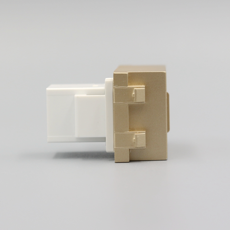 金色型网络宽带直通头模