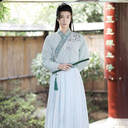 2023新款夏季汉服男装成人古装中国风改良仙气武侠服汉元素演出服