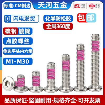 碳钢镀镍倒边平头内六角