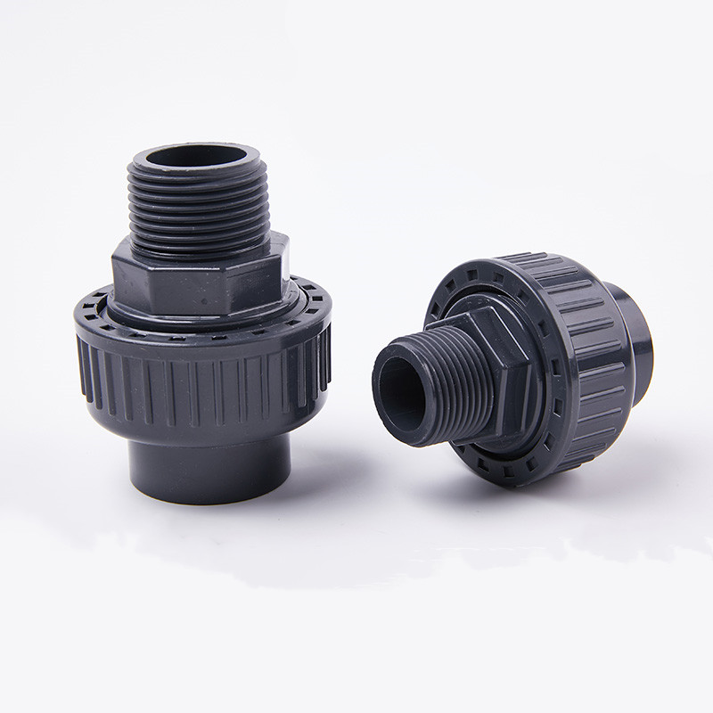 UPVC单边外牙活接PVC外丝活接外丝由令塑料外螺纹外牙油任耐酸碱