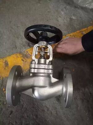 上海金桥阀门/WJ41W-16P锅炉高温蒸汽德标不锈钢波纹管法兰截止阀