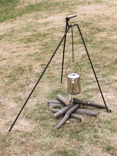 日本wholeearth户外露营烧烤野餐篝火明火悬挂置物铁架子