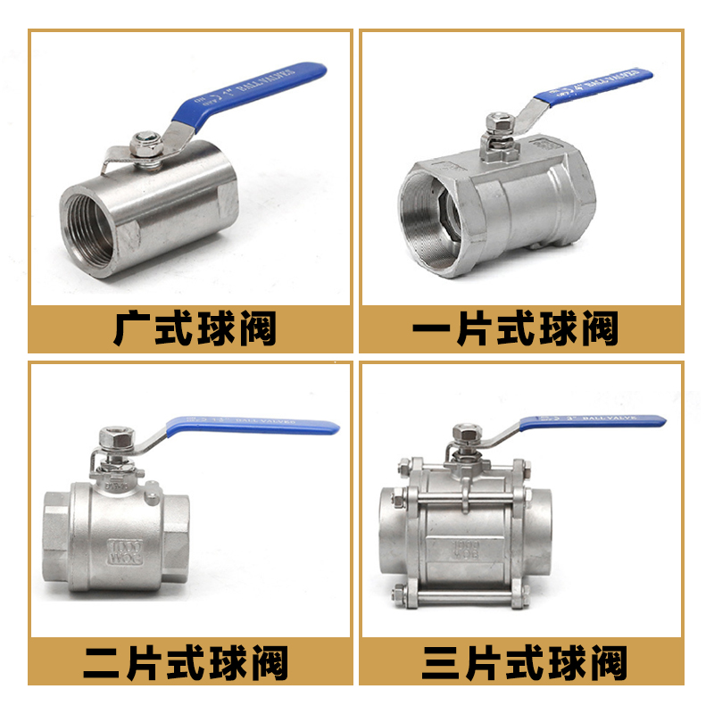 腾信不锈钢二片式球阀内