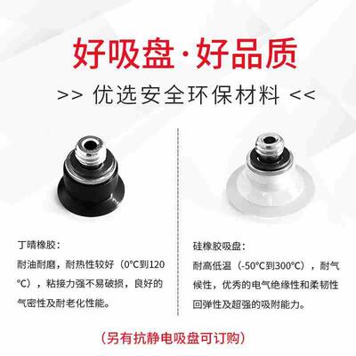 OCN低矮平面真空吸盘J-WEY31/32/33/34-D10/D15/D20/D25/D30