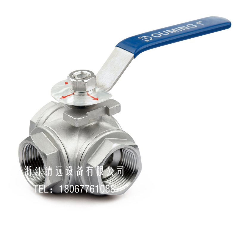 不锈钢三通球阀丝扣螺纹