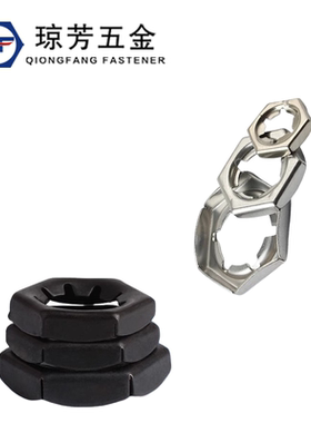 304不锈钢扣紧螺母GB805发黑扣紧螺帽DIN7697锁紧螺母防松罩