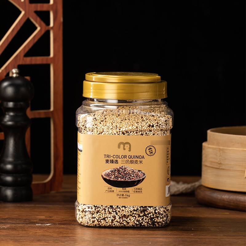 麦德龙麦臻选三色藜麦1kg罐装东北杂粮辽宁朝阳特产