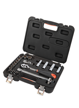 钢盾工具 20件12.5mm公制套筒组套 机修汽修套装S010020