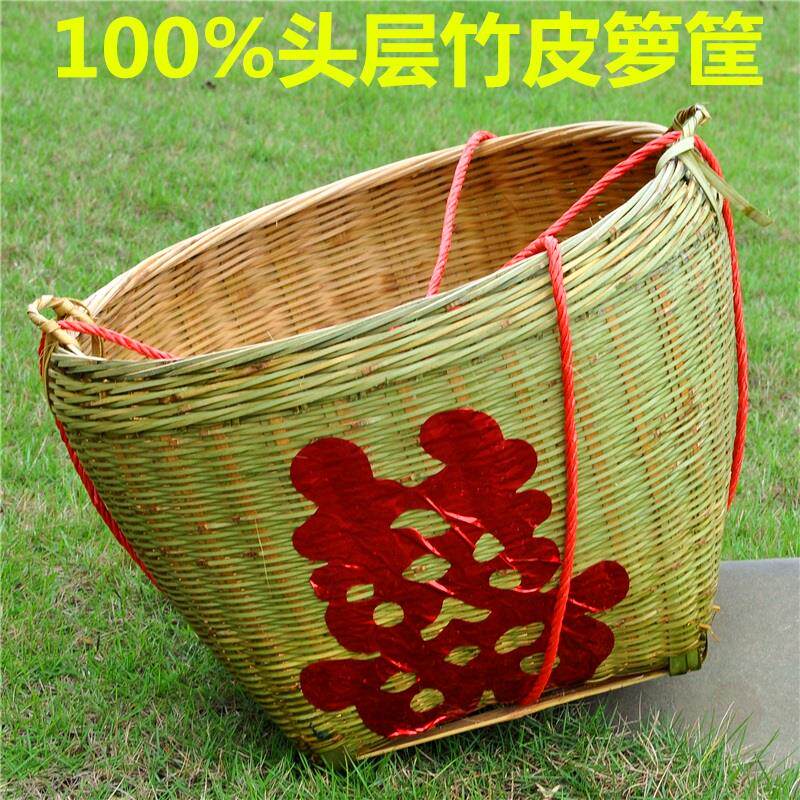 拜神专用篮子农村拜神篮子老式竹筐竹框篮喜庆箩筐一对拜神箩筐