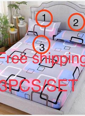 床罩winter bedding set 1 fitted bed sheet+2 pillow case 3pcs