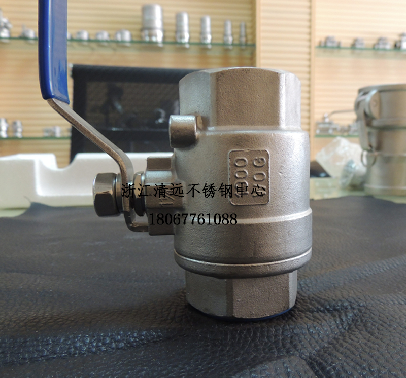 不锈钢片式球阀二丝口分