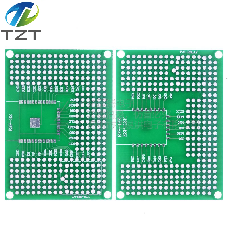 WIFI ESP8266 ESP-12F/12E ESP32双面镀锡原型PCB板 洞洞板5X7CM