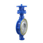 D073H 16C气动电动专用铸钢高温方轴无头对夹式 三偏心硬密封蝶阀