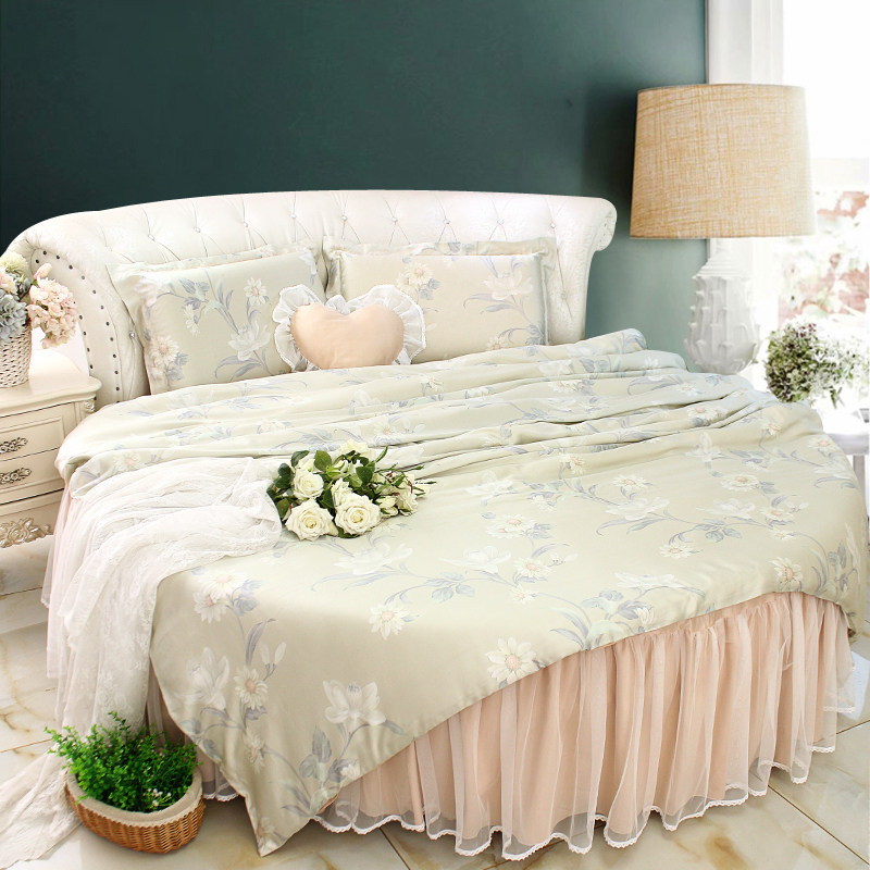 60支兰精天丝莱赛尔纤维凉感圆床四件套浅色简约大气花型圆床单2m,鲜花速递/花卉仿真/绿植园艺,洒水/浇水壶,淘宝优惠券,粉丝福利购,淘宝优惠卷