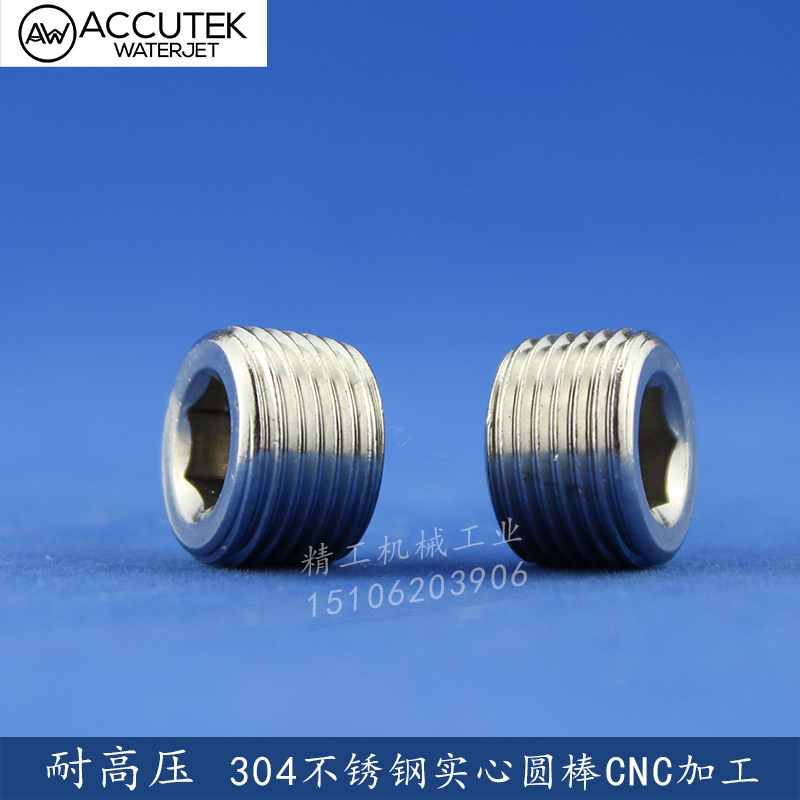 不锈钢外丝堵头内六角高