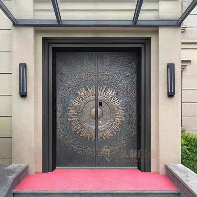 铸铝农村自建房大门进户