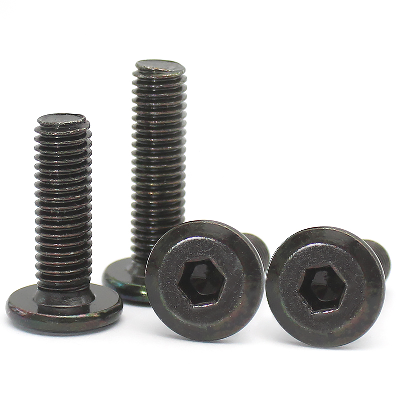 镀黑锌大平头内六角倒边