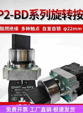 旋钮开关 NP2-BD33/BD25/BD21/BD53/BD41选择开关 二档三档