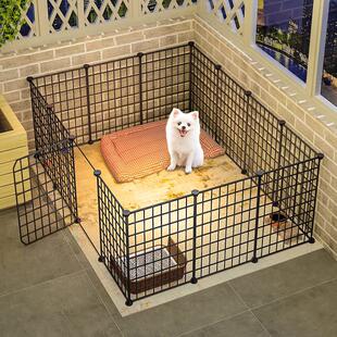 小型犬宠物狗笼子家用新款围栏式室内栅栏泰迪比熊柯基吉娃娃门栏