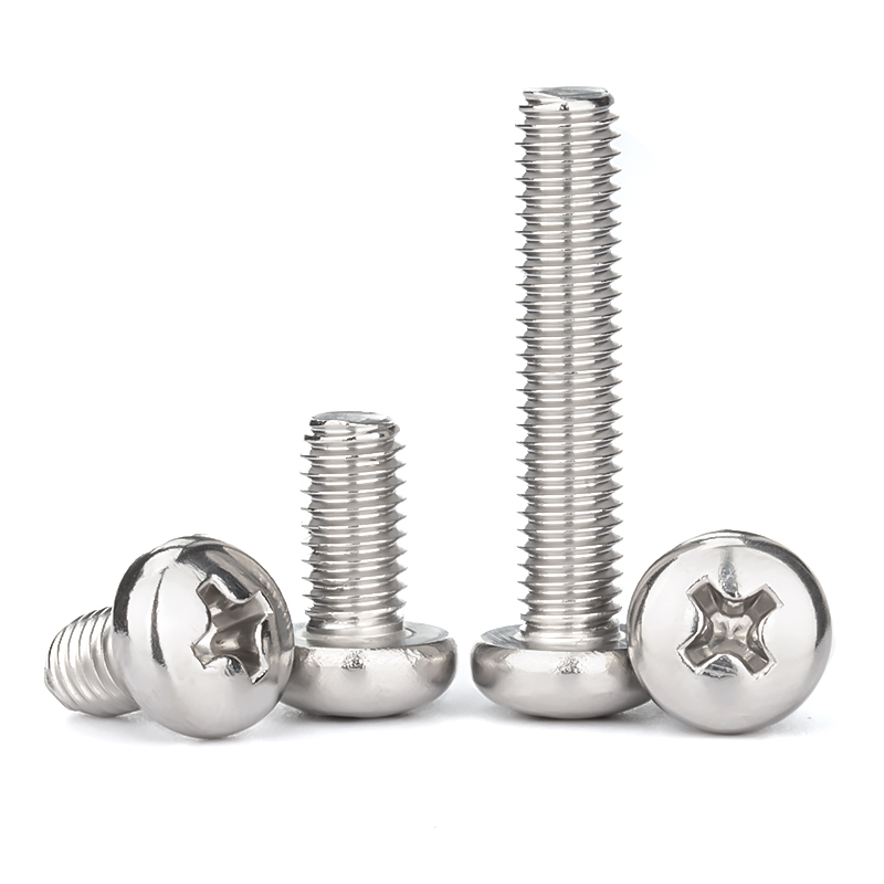 不锈钢圆头螺丝半盘十字