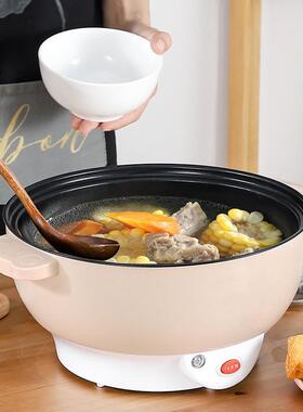 不锈钢37552锅多能不粘电小火锅双柄电蒸锅号家功用大学生炒电菜