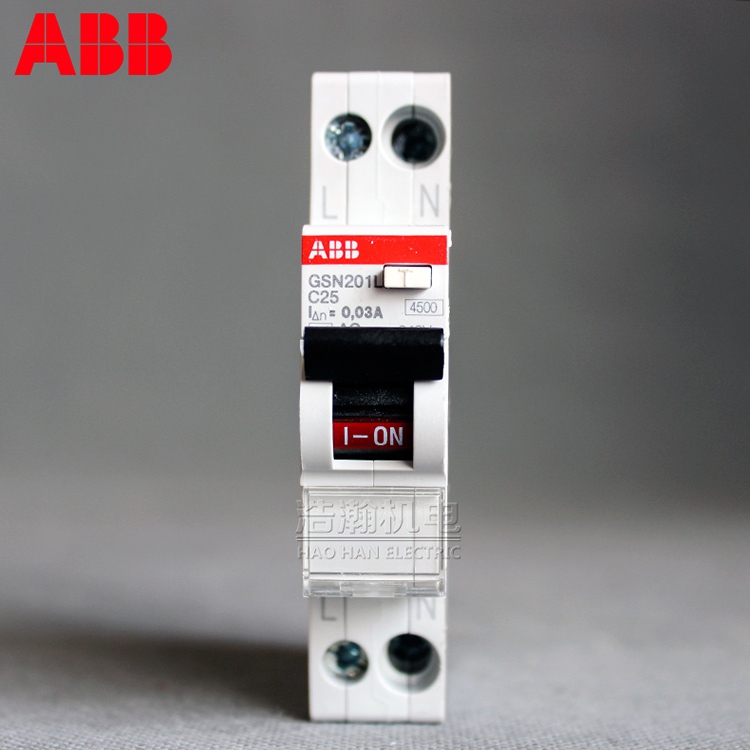 ABB断路器空气开关1P 10A16A25A单片单极DPN双进双出GSN201 L C型