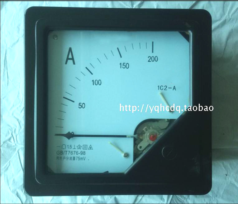 指针式直流电流表1C2-A 5A 10A 15A 500A 200A100A 尺寸160*160mm