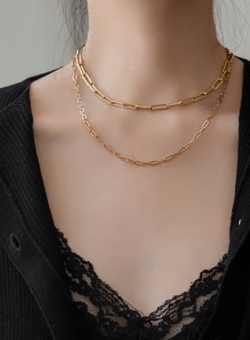 冷淡风简约项链设计感不掉色女