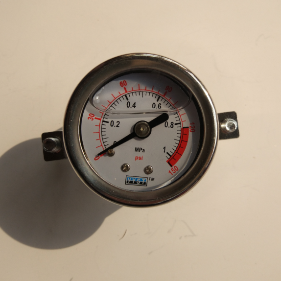YYST压力表0-150PSI全不锈钢压力表 轴向压力表 面板压力表0-1Mpa