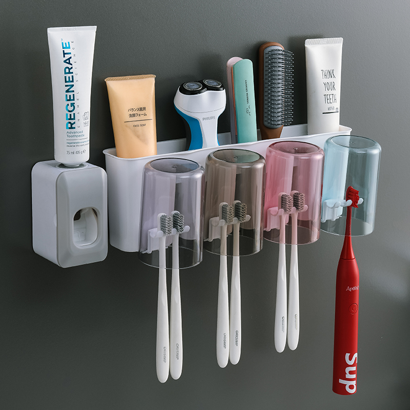 牙刷置物架免打孔漱口杯