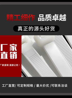 5x300尼龙扎带国标塑料塑料绑带自锁式白色扎线带理线带黑色索带