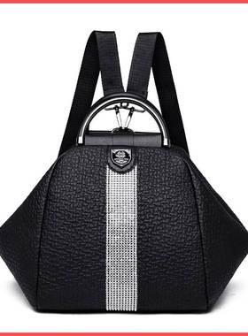 women backpack leather bag pu soft travel shoulder one piece