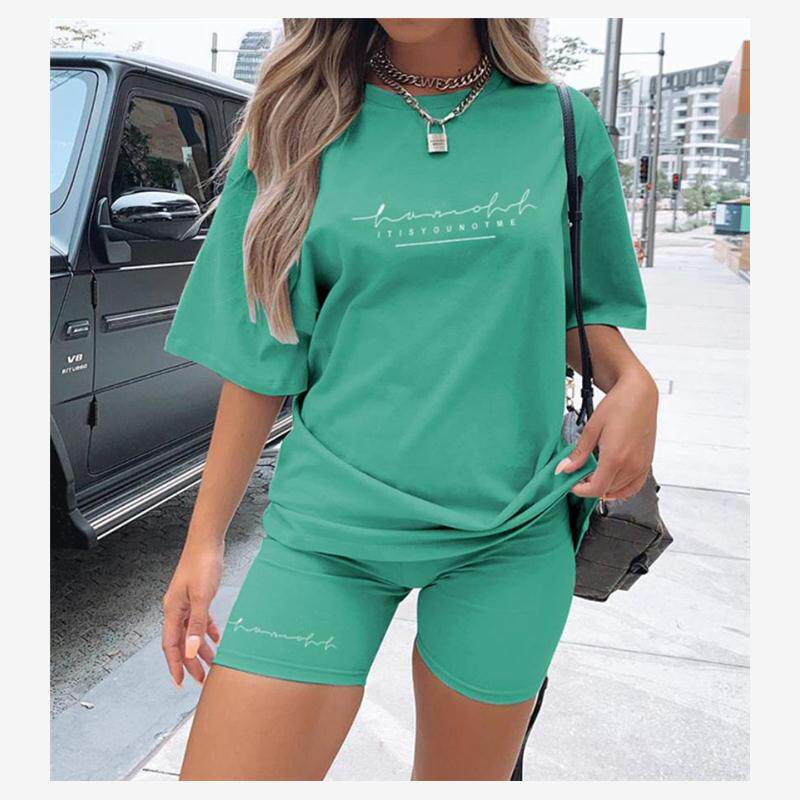 女短袖运动服休闲套装 костюмы жен women sport suit