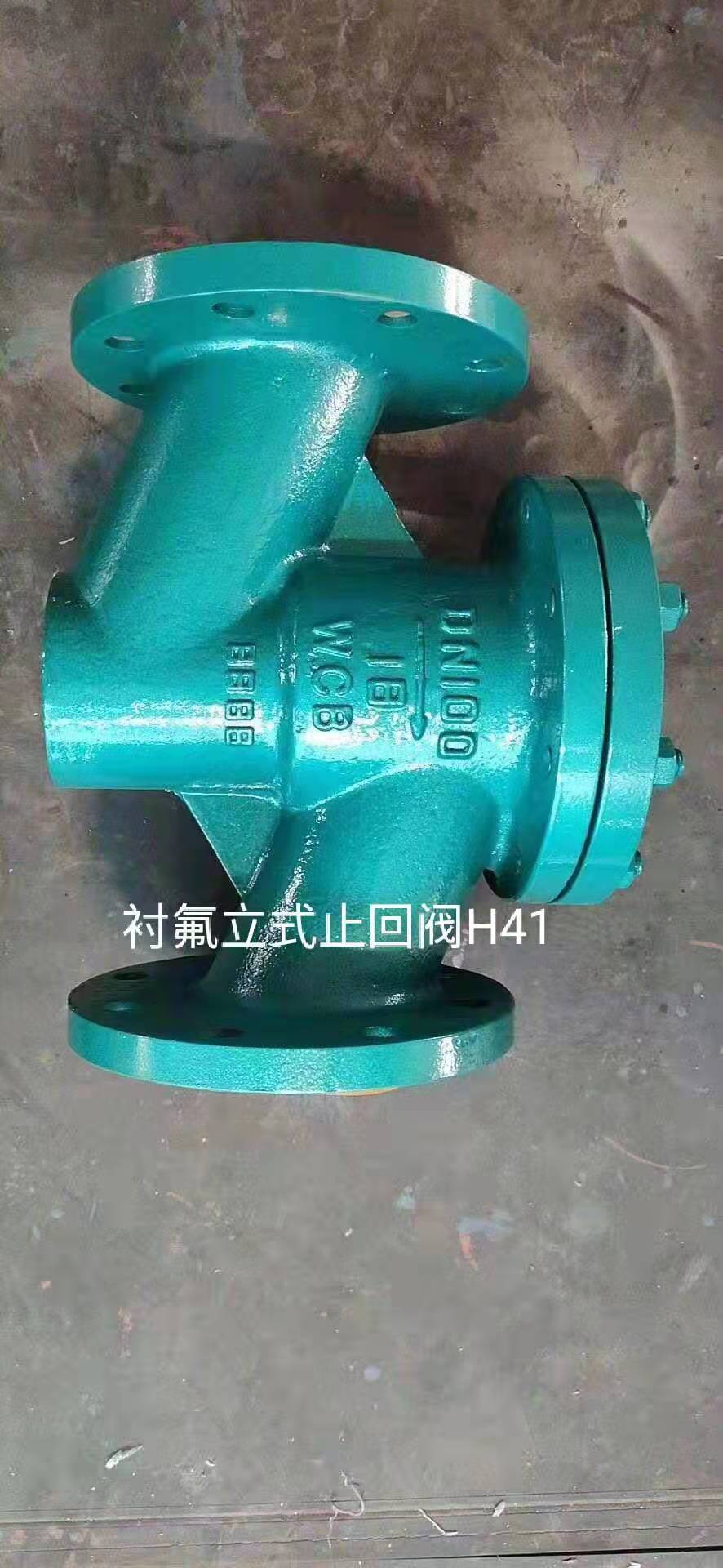 铸钢衬四氟法兰止回阀升