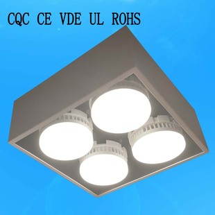 LED筒灯明装 格栅灯过道商用吸顶灯四头盒仔灯灯合仔燈盒子 免安装