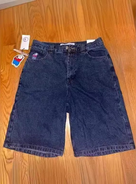 Polar big boy denim shorts Men's jeans jnco 极地大男孩牛