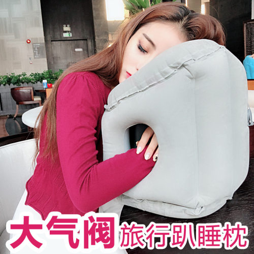 inflatable air pillow travel airplane rest sleep u shape 3