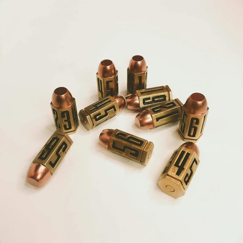 D6 Bullet Dice SetD6子弹骰子 树脂金属工艺品摆件饰