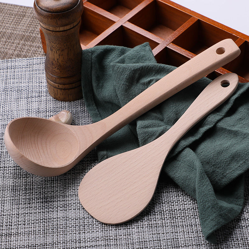 木锅铲家用厨房不粘锅专用木质厨具长柄木勺耐高温的木头炒菜铲子