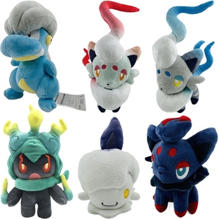 口袋妖怪烛光灵索罗亚滑板雷超玛夏多时拉比毛绒公仔娃娃玩偶玩具