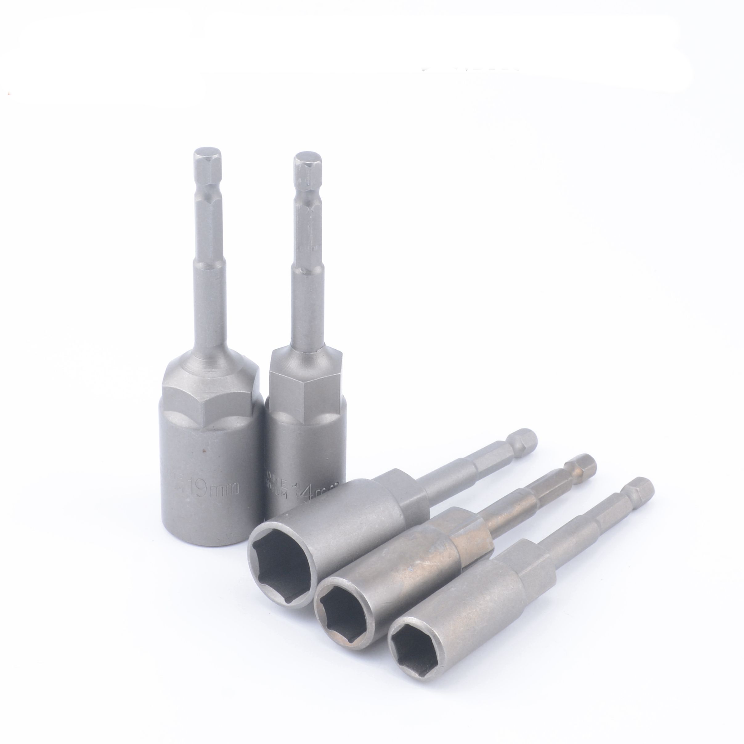 1/4加深风批套筒100mm加长电批电钻套筒批头 6.35风批套头H6-19mm