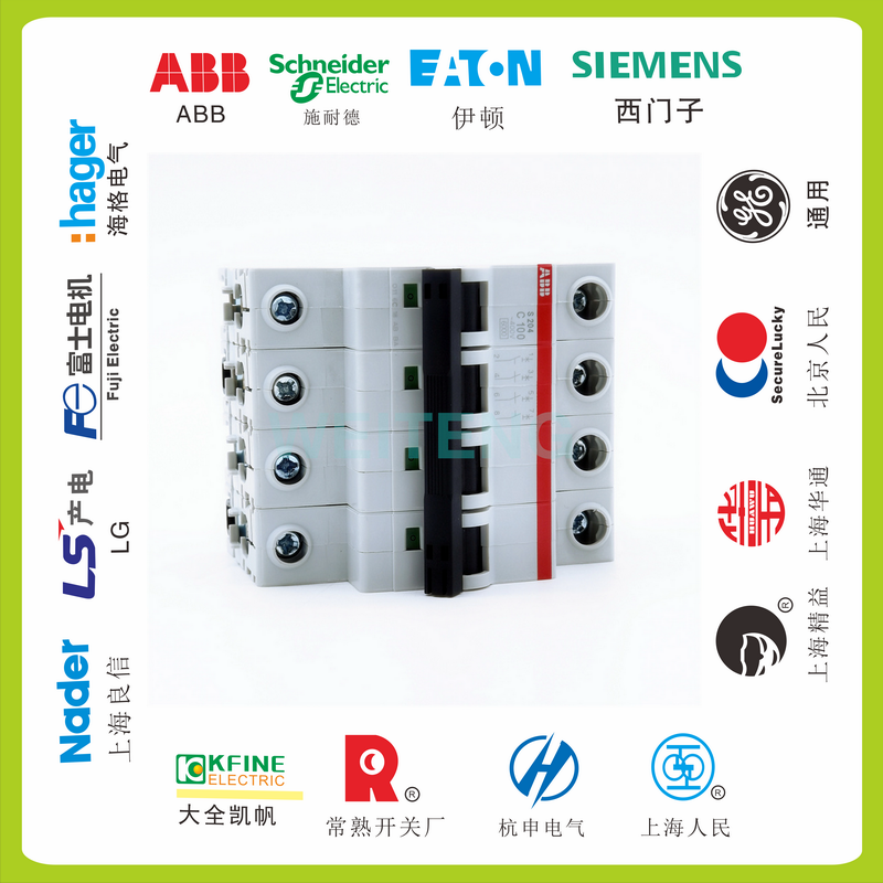 询价ABB S204-C100小型断路器4P三相四线400V空气开关100A DZ47 D